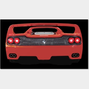 Ferrari F50 Back Posters and Art